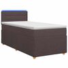 vidaXL Boxspringbett mit Matratze Dunkelbraun 90 x 190 cm Stoff