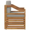 vidaXL Outdoor-Sofagarnitur mit Kissen Natur 67 x 63 x 73 cm