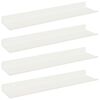 vidaXL Schwebendes Regal Wandmontiert 4 pcs Wei&szlig; 40 x 9 x 2,5 cm Stahl