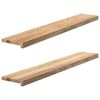 vidaXL Fensterb&auml;nke 2 Stk. Unbehandelt 120x20x2 cm Massivholz Eiche