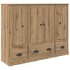 vidaXL Highboard mit Schubladen 3 pcs Artisan-Eiche Holzwerkstoff
