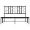 vidaXL Bettgestell mit Kopfteil Metall Schwarz 120x190 cm
