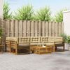 vidaXL Outdoor-Sofagarnitur mit Kissen 8 pcs Natur und Beige