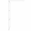 vidaXL Duschwand f&uuml;r Begehbare Dusche Silbern 115x195 cm ESG-Klarglas