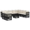 vidaXL Gartensofa-set 11 pcs Schwarz Poly-Rattan