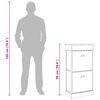 vidaXL Schuhschrank Wei&szlig; 50 x 28 x 98 cm Paulownia Holz
