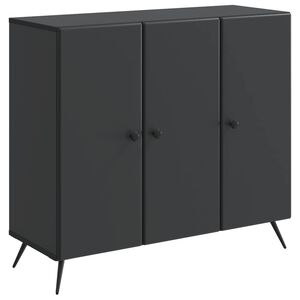 vidaXL Sideboard Schwarz 89 x 34,5 x 80 cm Holzwerkstoff