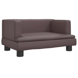 vidaXL Hundebett Braun 60x40x30 cm Kunstleder