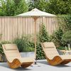 vidaXL Gartenparasol Cremeweiß 150 x 150 x 210 cm Bambus