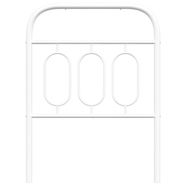 vidaXL Kopfteil Metall Weiß 75 cm