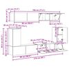 vidaXL TV-Schrankset Wandmontiert 5 pcs Artisan-Eiche Holzwerkstoff