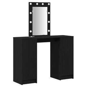 vidaXL Schminktisch Schwarz 102 x 33 x 135 cm Holzwerkstoff