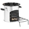 vidaXL Camping-Ofen Silbern 45,5x33x25,5 cm Edelstahl