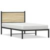 vidaXL Metallbett ohne Matratze Sonoma-Eiche 100x200 cm
