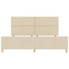 vidaXL Bettgestell mit Kopfteil Creme 200 x 200 cm Stoff