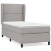 vidaXL Boxspringbett mit Matratze Hellgrau 90x200 cm Stoff