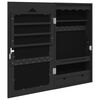 vidaXL Schmuckschrank mit Spiegel Wandmontage Schwarz 37,5x10x67 cm