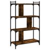 vidaXL B&uuml;cherregal 4 B&ouml;den R&auml;uchereiche 76x32x123 cm Holzwerkstoff
