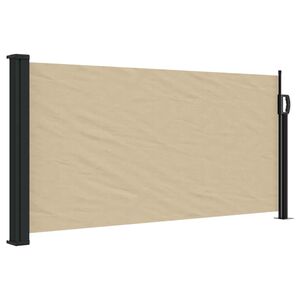 vidaXL Seitenmarkise Ausziehbar Beige 100x500 cm