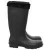 vidaXL Gummistiefel mit Herausnehmbarem Innenfutter Schwarz Gr. 45 PVC