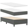 vidaXL Boxspringbett mit Matratze Dunkelgrau 90 x 200 cm Stoff