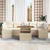 vidaXL Garten Essgruppe mit Kissen mit Kissen 8 pcs Beige und Creme