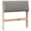 vidaXL Gepolstertes Kopfteil Taupe 75 cm Massives Kiefernholz