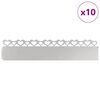 vidaXL Rasenkanten 10 pcs Silber 103 x 0,05 x 22 cm Edelstahl