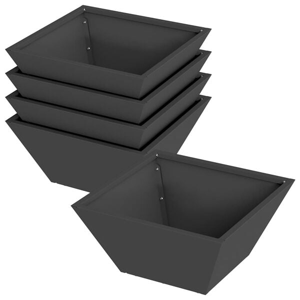 vidaXL Garten-Pflanzgef&auml;&szlig; 5 pcs Schwarz 35 x 35 x 15 cm