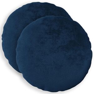 vidaXL Kissenbezug 2 pcs HEERLEN Marineblau &Oslash; 30 cm Flanell