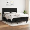 vidaXL Boxspringbett mit Matratze Schwarz 180x200 cm Stoff