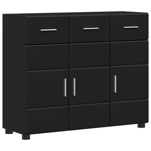 vidaXL Sideboard FLORIN 88,5 x 30,5 x 73 cm Schwarz Holzwerkstoff
