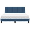 vidaXL Bett mit Matratze "Hanko" Blau 120x200 cm Stoff