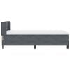 vidaXL Boxspringbett mit Matratze Dunkelgrau 200 x 80 cm Samt
