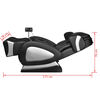 vidaXL Massagesessel mit Super Display Schwarz Kunstleder