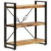 vidaXL B&uuml;cherregal 3 F&auml;cher 77x30x80 cm Massivholz Mango und Eisen
