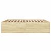 vidaXL Bettgestell Sonoma-Eiche 200x200 cm Holzwerkstoff