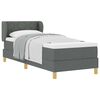vidaXL Boxspringbett mit Matratze Dunkelgrau 80 x 200 cm Stoff