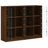 vidaXL B&uuml;cherregal mit T&uuml;ren Braun Eichen-Optik 136x37x109 cm
