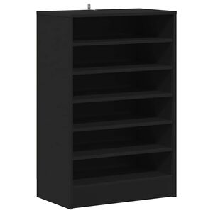 vidaXL Schuhschrank Schwarz 60x35x92 cm Holzwerkstoff