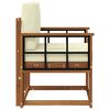 vidaXL Outdoor-Sofagarnitur Massives Akazienholz und Polyester