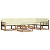 vidaXL Outdoor-Sofagarnitur mit Kissen 6 pcs Natur und Creme