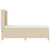 vidaXL Boxspringbett mit Matratze mit LED Creme 80 x 200 cm Stoff