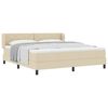 vidaXL Boxspringbett mit Matratze Creme 180 x 200 cm Stoff