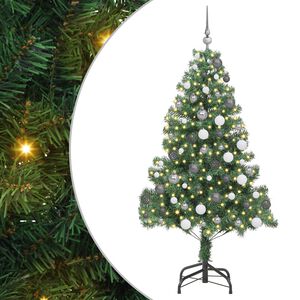 vidaXL Weihnachtsbaum mit 300 LEDs mit St&auml;nder Gr&uuml;n 180 cm PVC