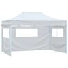vidaXL Partyzelt Faltbar mit 3 Seitenteilen 291x413x315 cm Wei&szlig;
