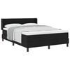 vidaXL Boxspringbett mit Matratze Schwarz 190 x 140 cm Polyester
