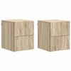 vidaXL Wandmontierter Nachttisch 2 pcs Sonoma-Eiche 34,5 x 33 x 40 cm