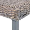 vidaXL Sitzbank 110 cm Grau Natur Kubu-Rattan und Massivholz Mahagoni