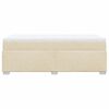 vidaXL Boxspringbett mit Matratze Creme 90x200 cm Stoff